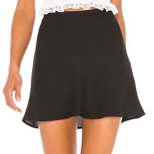 Resa Scarlett Mini Lingerie Skirt in Black xs